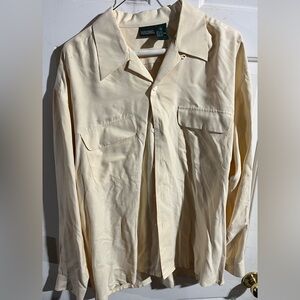 Saddlebred Silk Shirt in Soft Beige